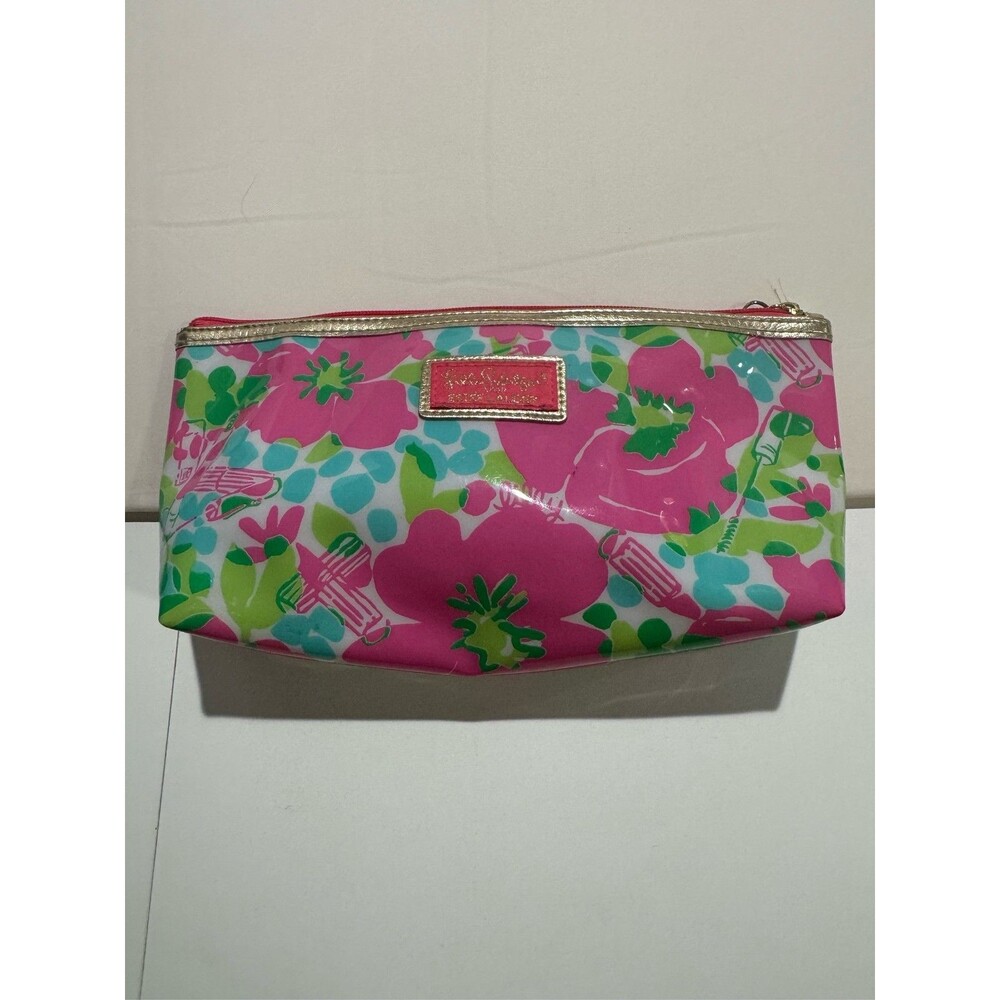Lilly Pulitzer for Estee Lauder Pink Floral Cosmetic Bag